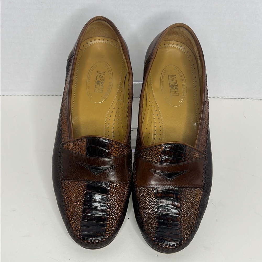 Maus & Hoffman Ostrich  Penny Loafers Handcrafted in Spain